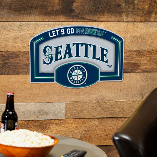 Team Sports America Trending - Seattle Mariners USA Embossed Steel Wall Sign, 11" x 17"