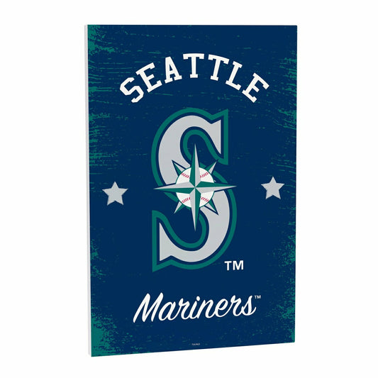 Team Sports America Recommended - Seattle Mariners Wood Wall Sign, 16x24