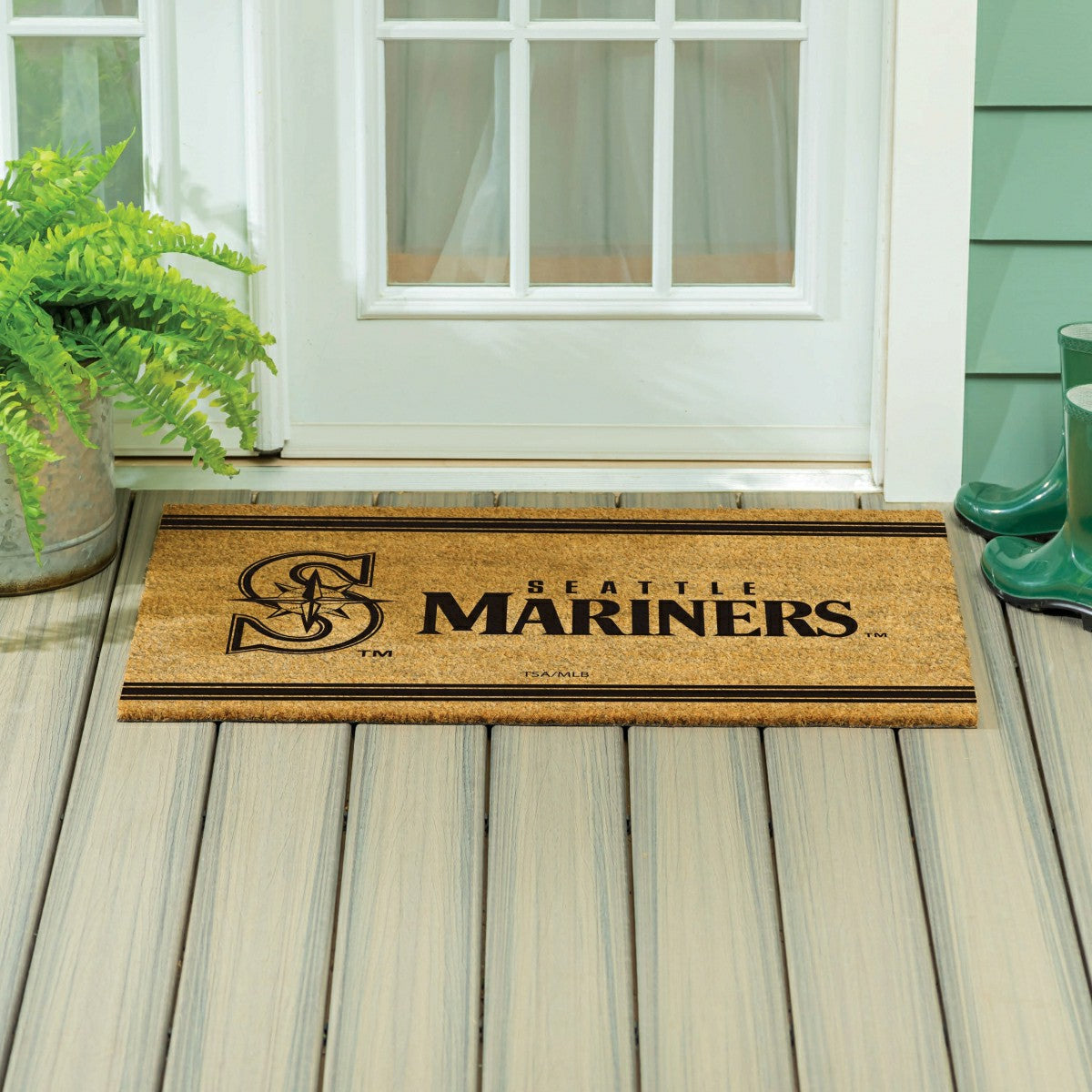 Team Sports America Trending - Seattle Mariners Large One Color Coir Mat, 36"x24"