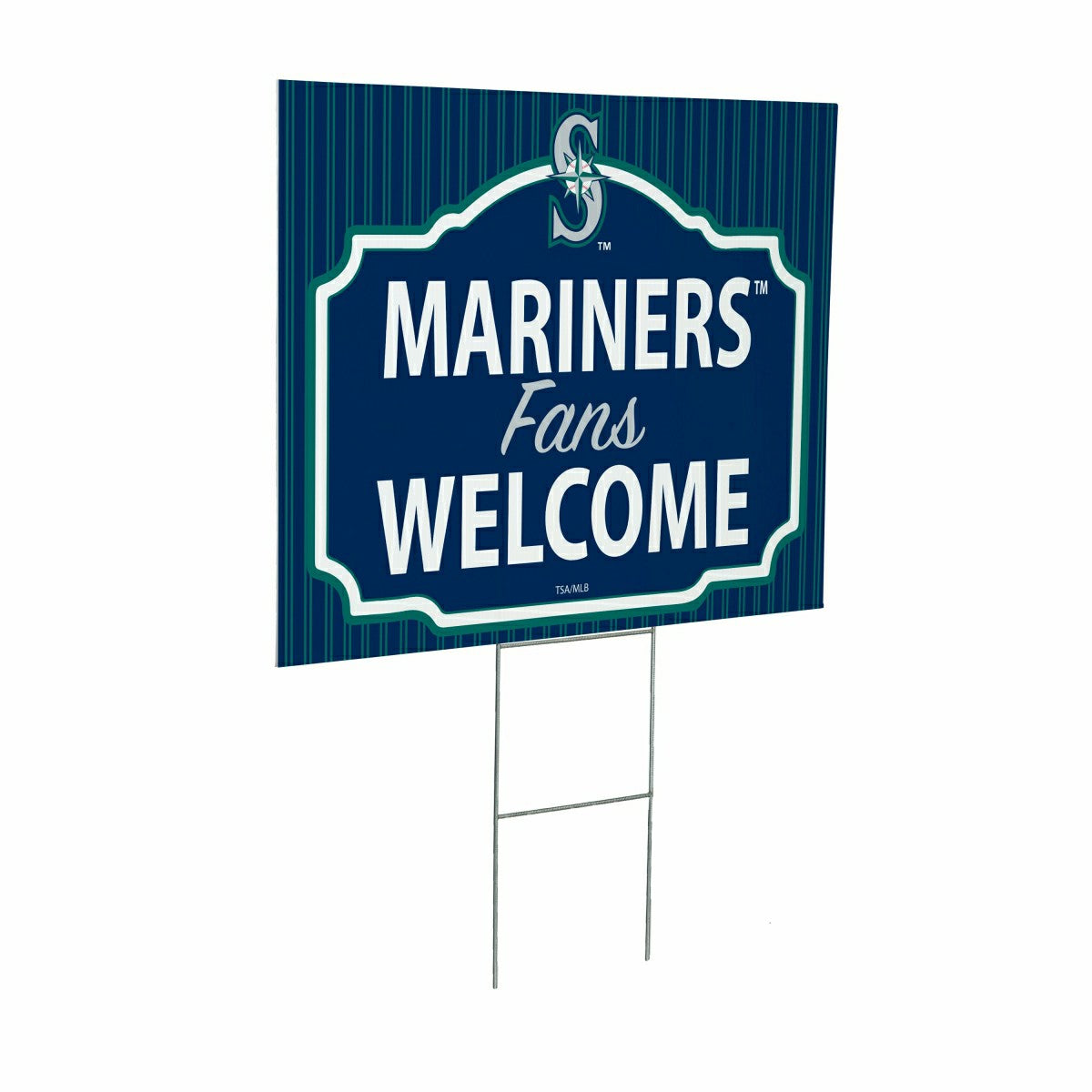 Team Sports America Recommended - Seattle Mariners Coroplast Yard Sign, "Fans Welcome"
