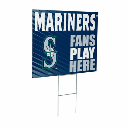 Team Sports America Exclusive - Seattle Mariners Coroplast Yard Sign "Fans Play Here"