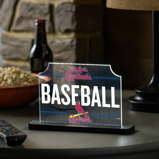 Team Sports America Classic - St Louis Cardinals Baseball Rectangle Desklite LED Decor