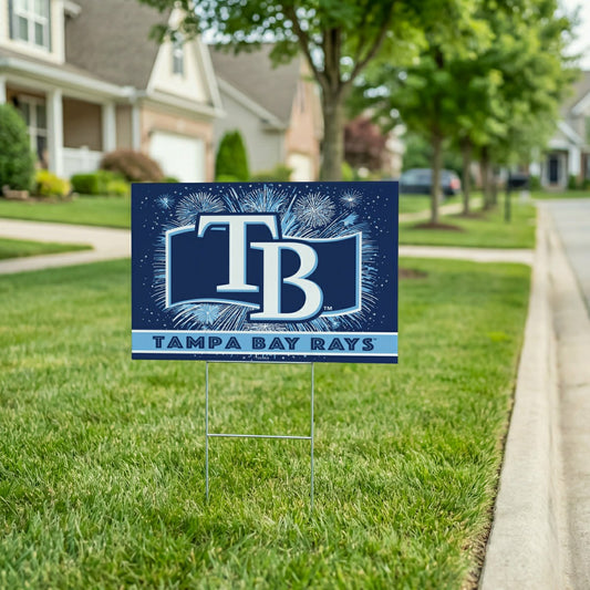 Team Sports America Essential - Tampa Bay Rays Yard Sign, Patriotic