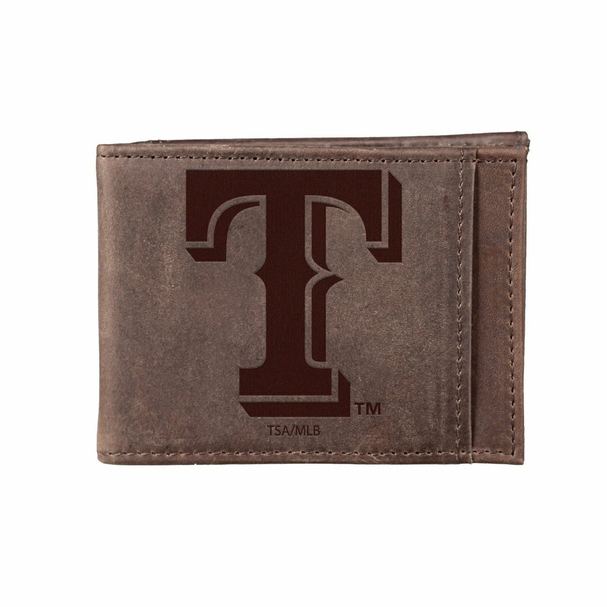 Team Sports America Classic - Texas Rangers Front Pocket Wallet w/ RFID Blocking Brown
