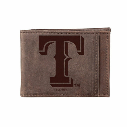 Team Sports America Classic - Texas Rangers Front Pocket Wallet w/ RFID Blocking Brown