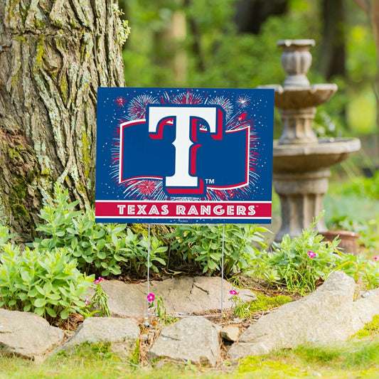 Team Sports America Recommended - Texas Rangers Yard Sign, Patriotic
