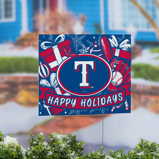Team Sports America Exclusive - Texas Rangers Yard Sign, Holiday