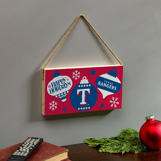 Team Sports America Everyday - Texas Rangers Holiday Wood Wall Sign, 6x11