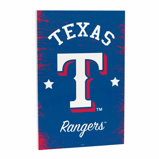 Team Sports America Essential - Texas Rangers Wood Wall Sign, 16x24