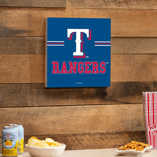 Team Sports America Value - Texas Rangers Wood Wall Sign, 12x12