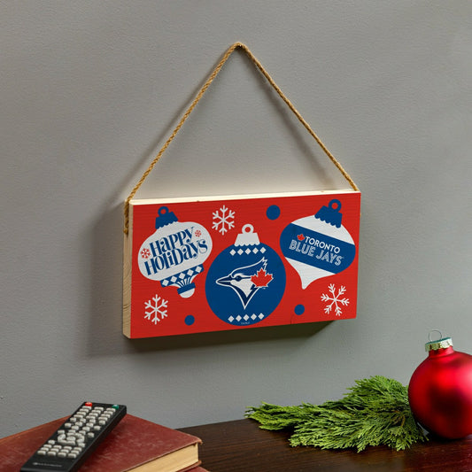 Team Sports America Classic - Toronto Blue Jays Holiday Wood Wall Sign, 6x11