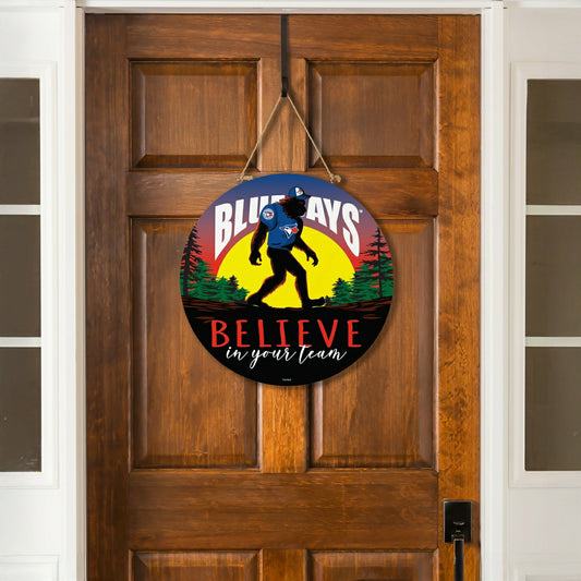 Team Sports America Everyday - Toronto Blue Jays Bigfoot Round Door Décor with Hanging Rope, 18x18