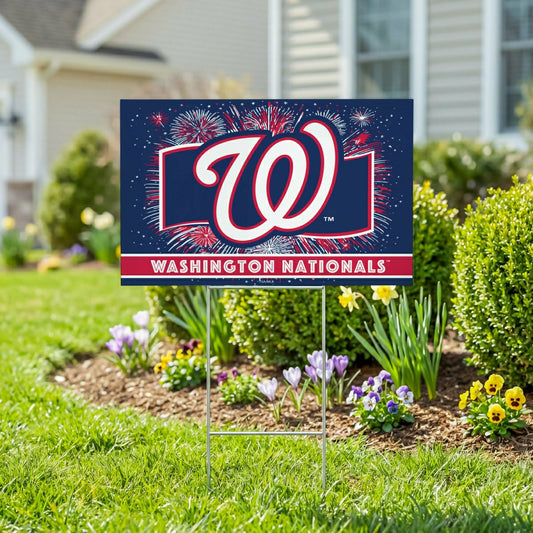 Team Sports America Best Seller - Washington Nationals Yard Sign, Patriotic