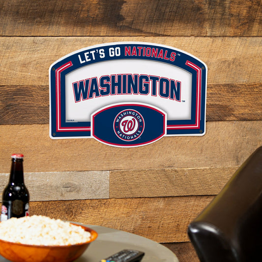 Team Sports America Recommended - Washington Nationals USA Embossed Steel Wall Sign, 11" x 17"