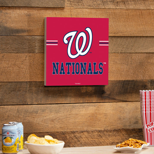 Team Sports America Classic - Washington Nationals Wood Wall Sign, 12x12