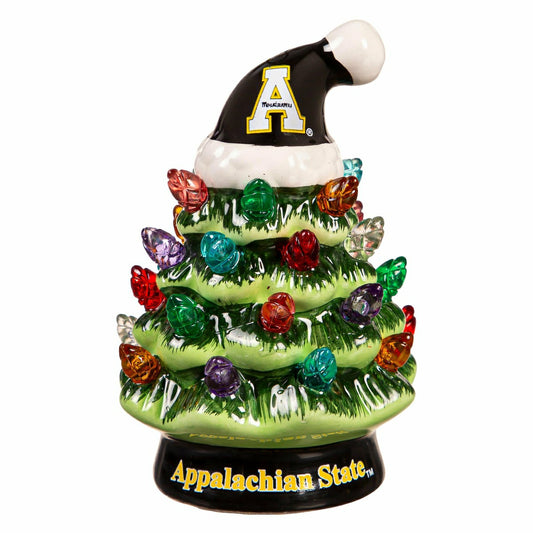 Team Sports America Everyday - 4" Mini LED Tabletop Christmas Tree, Set of 2, Appalachian State Unive
