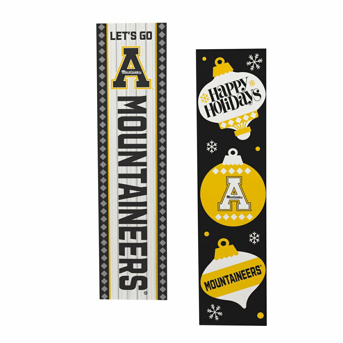 Team Sports America Recommended - 47" Double Sided Leaner, Appalachian State University, Christmas