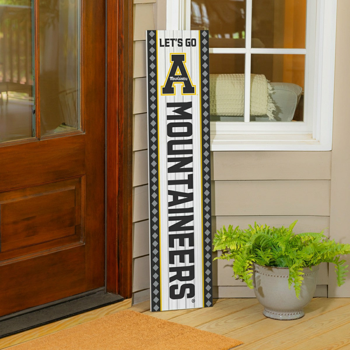 Team Sports America Recommended - 47" Double Sided Leaner, Appalachian State University, Christmas