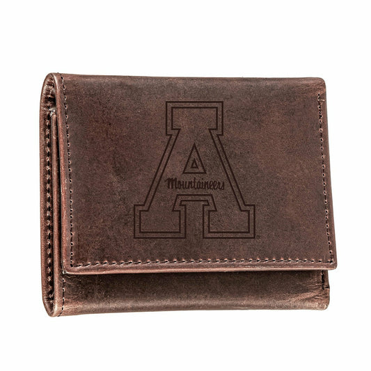 Team Sports America Exclusive - Appalachian State University, Tri-Fold Wallet, Brown, CH, 100% Genuine
