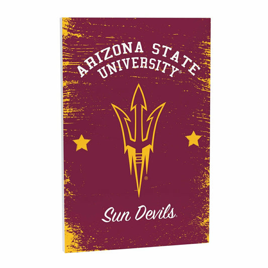 Team Sports America Signature - Arizona State University Wood Wall Sign, 16x24