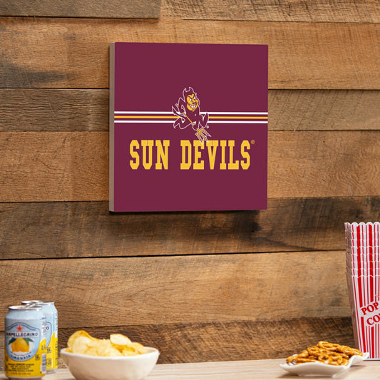 Team Sports America Everyday - Arizona State University Wood Wall Sign, 12x12