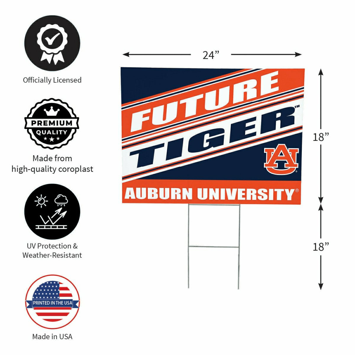 Team Sports America Essential - Auburn University Coroplast Yard Sign, Future Student
