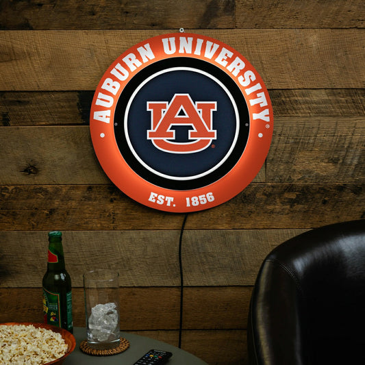 Team Sports America Recommended - Auburn University, Metal Lite, Round