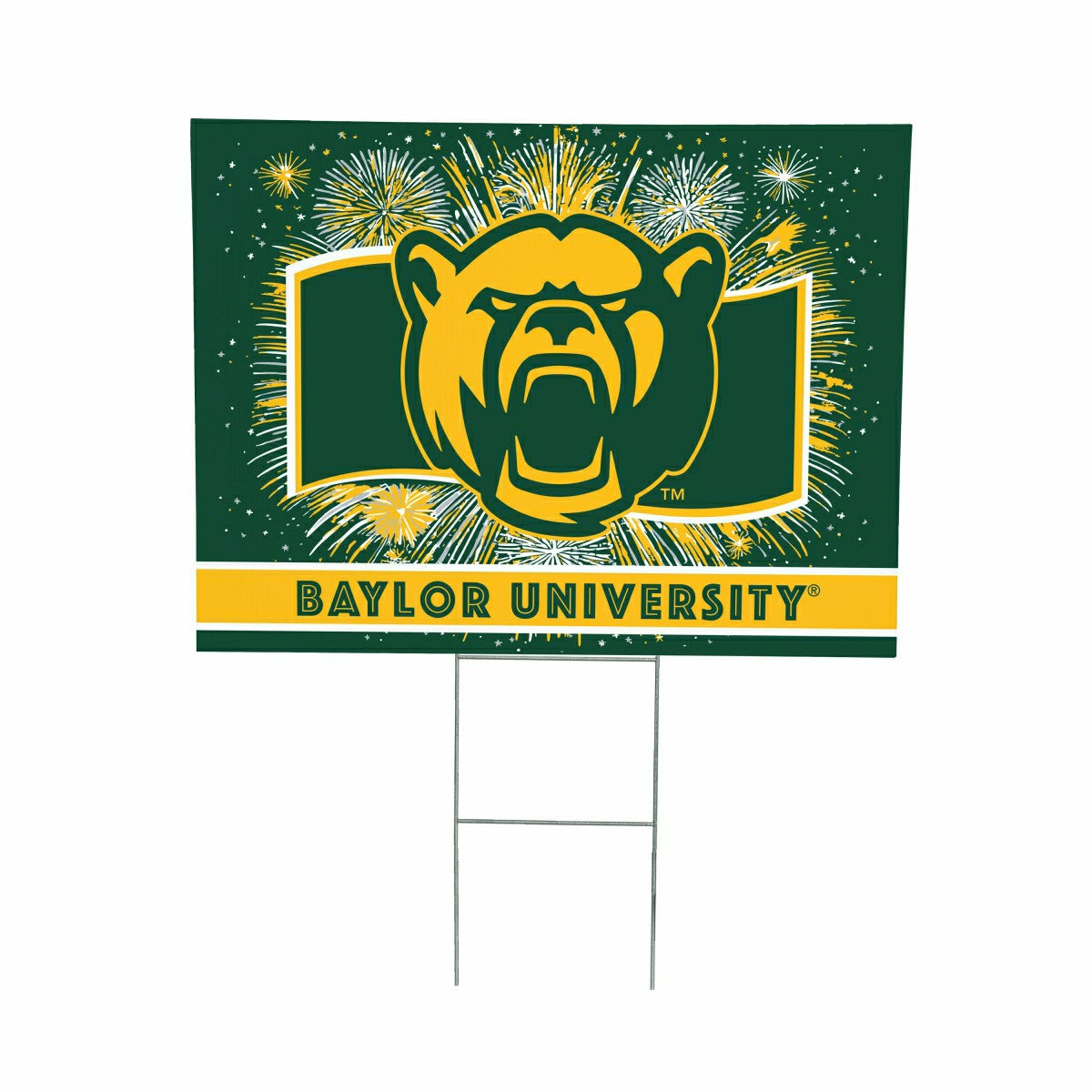 Team Sports America Recommended - Baylor University Yard Sign, Patriotic
