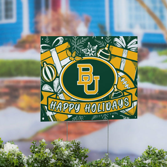 Team Sports America Exclusive - Baylor University Yard Sign, Holiday
