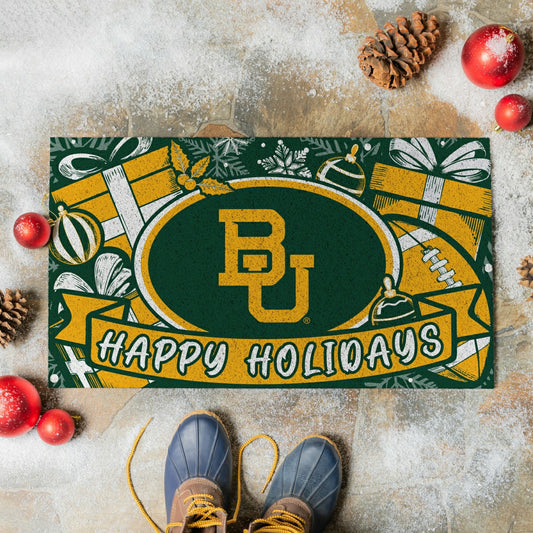 Team Sports America Signature - Baylor University Holiday PVC Mat, 28"x16"