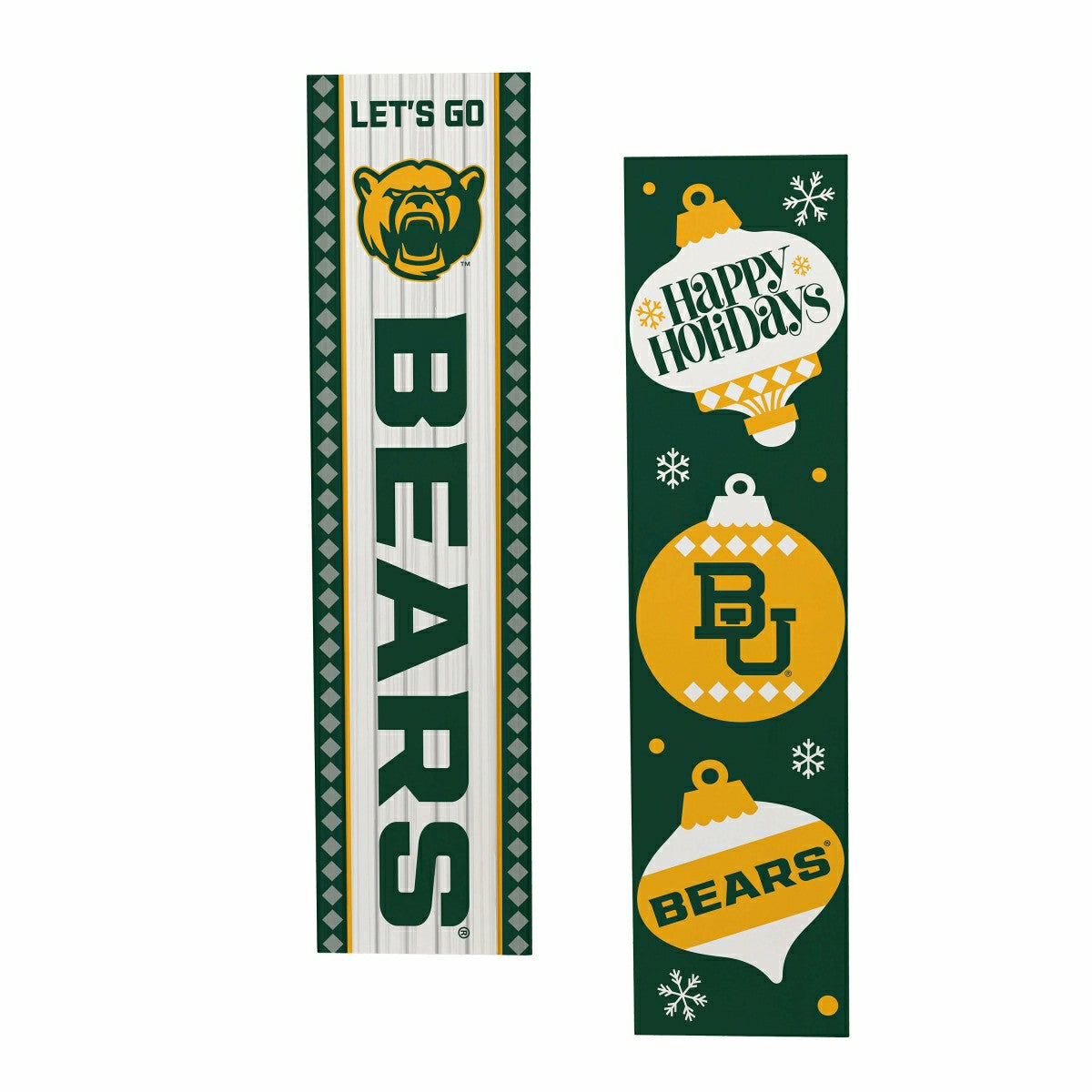 Team Sports America Value - 47" Double Sided Leaner, Baylor University, Christmas