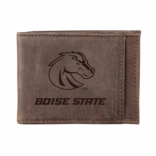Team Sports America Signature - Front Pocket Wallet w/ RFID Blocking, Boise State University, Brown