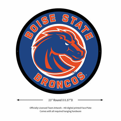 Team Sports America Trending - LED Wall Decor, Round, Boise State University