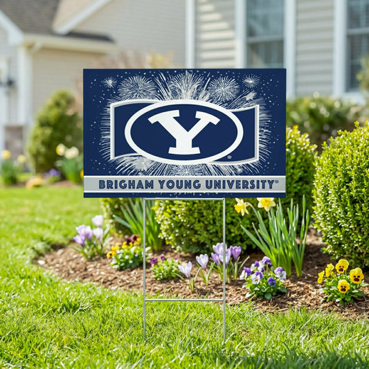 Team Sports America Everyday - Brigham Young University Yard Sign, Patriotic