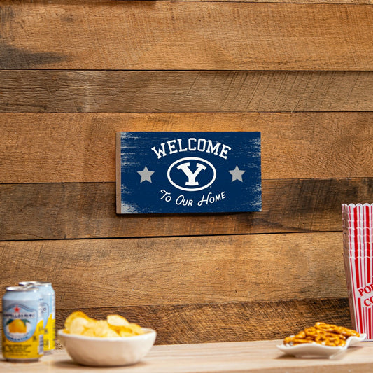 Team Sports America Classic - Brigham Young University Wood Wall Sign, 6x11