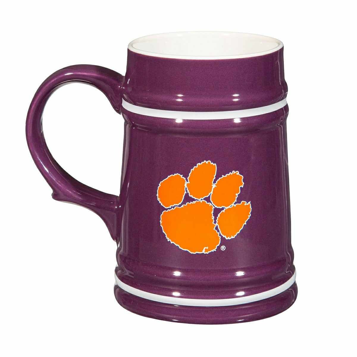 Team Sports America Everyday - Clemson University Ceramic Stein Cup, 24oz