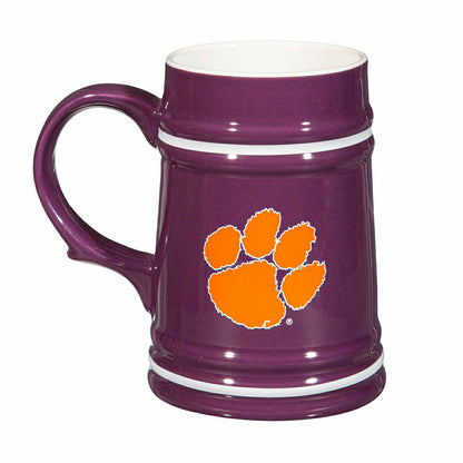 Team Sports America Everyday - Clemson University Ceramic Stein Cup, 24oz