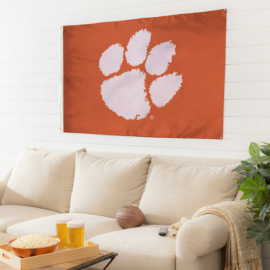 Team Sports America Everyday - Clemson University Single Sided Estate Flag with 2 Grommets, 3'x5'