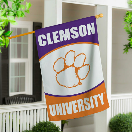 Team Sports America Classic - Clemson University Suede Flag, House