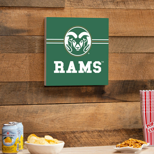 Team Sports America Recommended - Colorado State University Wood Wall Sign, 12x12