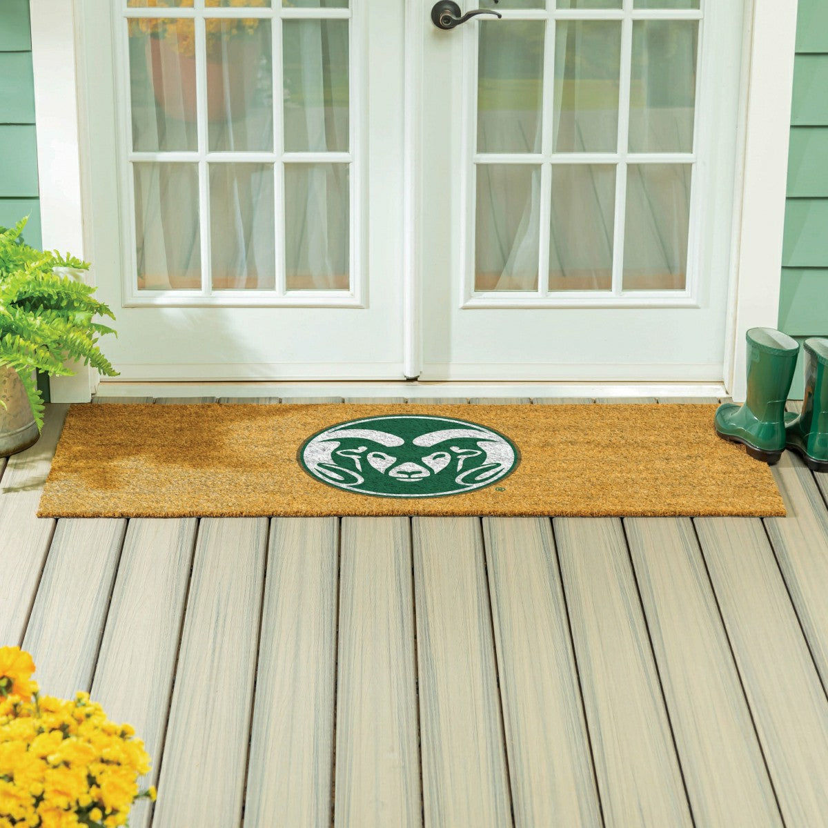 Team Sports America Classic - Colorado State University Extra Large Full Color Coir Mat, 60"x24"