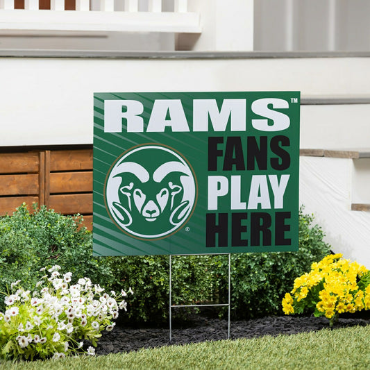 Team Sports America Trending - Colorado State University Coroplast Yard Sign "Fans Play Here"
