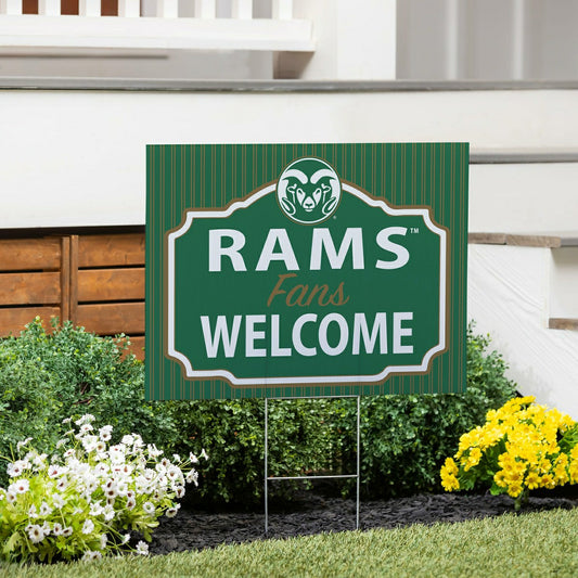Team Sports America Best Seller - Colorado State University Coroplast Yard Sign, "Fans Welcome"