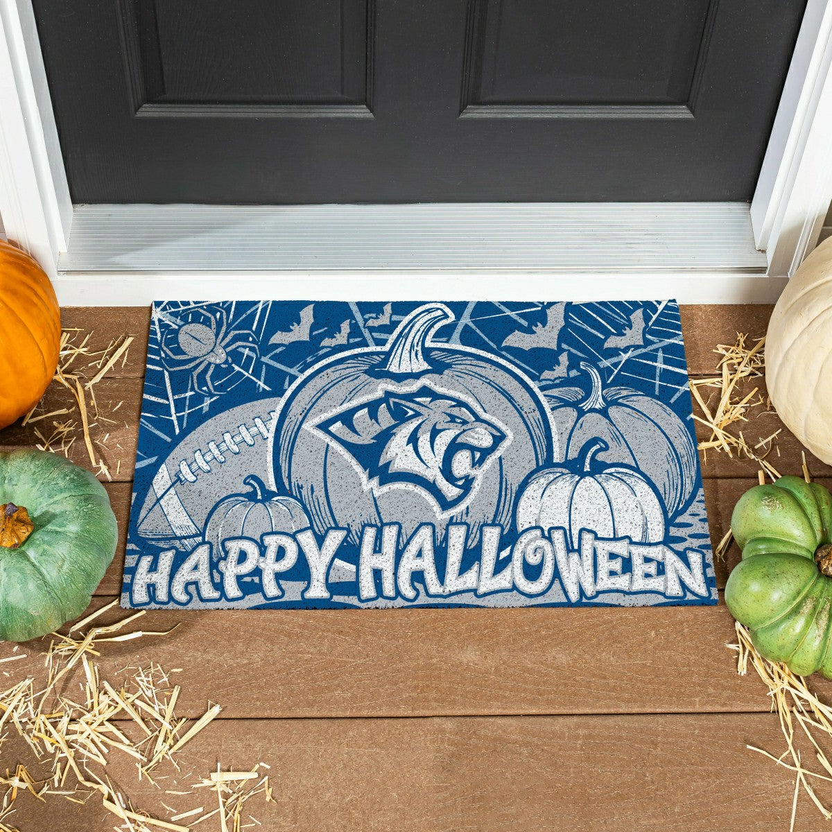 Team Sports America Signature - Dakota Wesleyan University Halloween Mat, 28"x16"