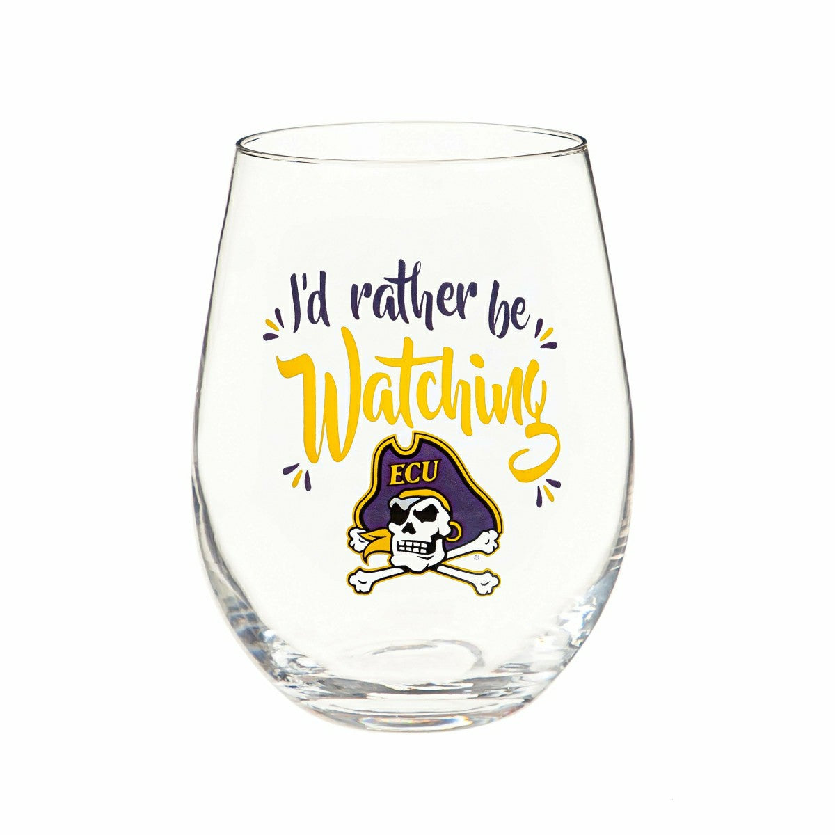 Team Sports America Signature - ECU, 17OZ Boxed Stemless Glass