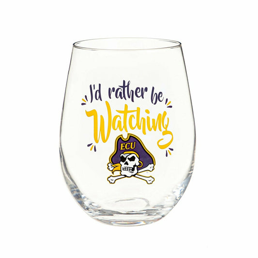 Team Sports America Signature - ECU, 17OZ Boxed Stemless Glass