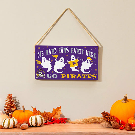 Team Sports America Best Seller - East Carolina University Halloween Wood Wall Sign, 6x11