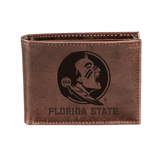 Team Sports America Essential - Florida State University, Bi-Fold Wallet, Brown, CH, 100% Genuine Leat