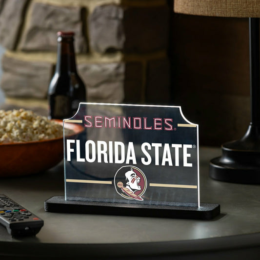 Team Sports America Best Seller - Florida State University College Rectangle Desklite LED Decor