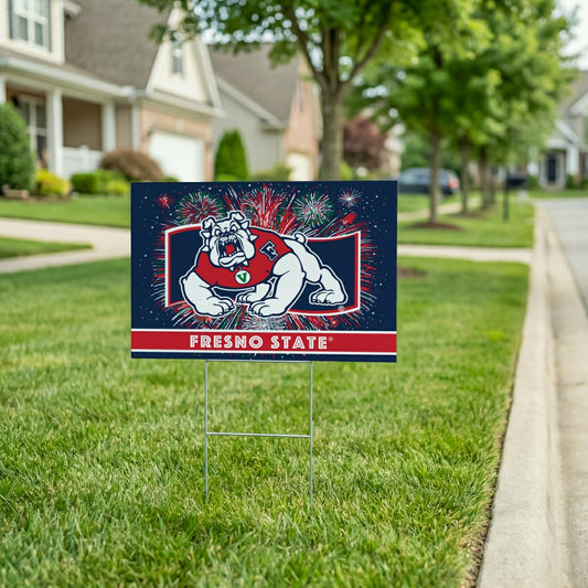 Team Sports America Everyday - Fresno State Yard Sign, Patriotic